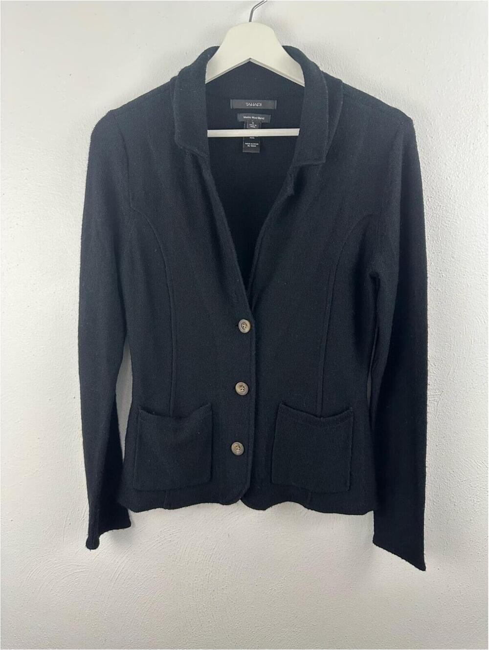 TAHARI BLAZER SOFT RAYON BLACK WOMEN'S SIZE S